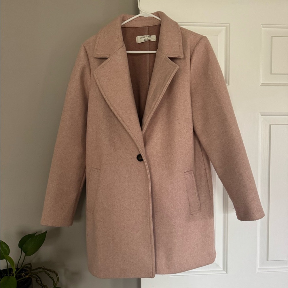 Love Tree Blush Pea Coat